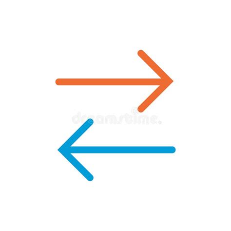Icono De Flecha Doble Lineal En Cuatro Direcciones Navegación Web