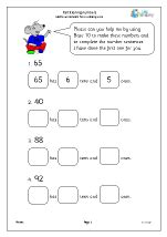Write the solutions and color the rabbit. Year 1 Maths Worksheets (age 5-6)