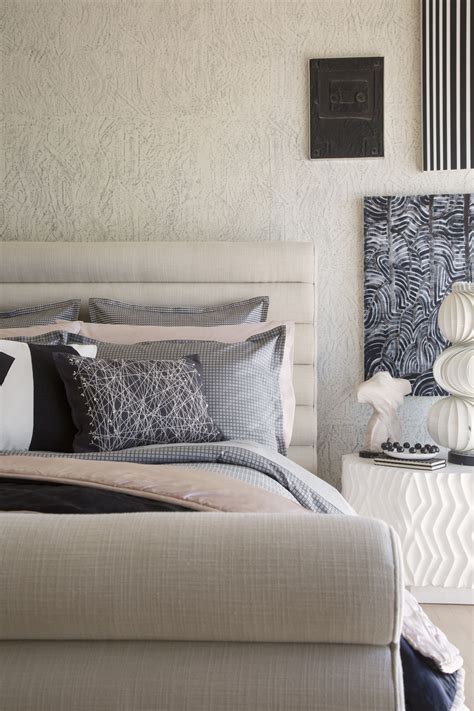 Kelly wearstler interior design, kelly wearstler master class, home interior design ideas, list of ideas of famous interior designer. KELLY WEARSTLER | ZEPHYR BEDDING. Featuring Momento Euro ...