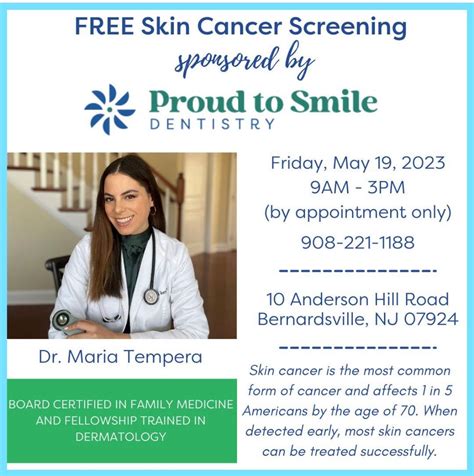 May 19 Free Skin Cancer Screenings Bernardsville Nj Patch