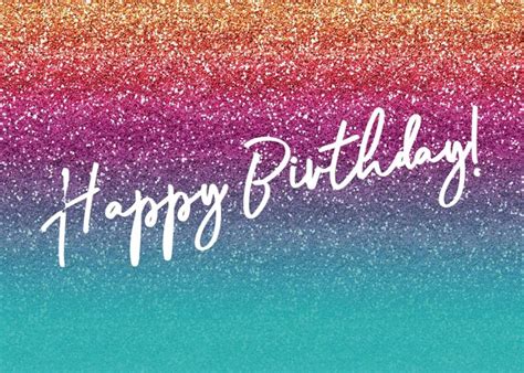 Rainbow Glitter Birthday Card Free Greetings Island Birthday Card Template Birthday