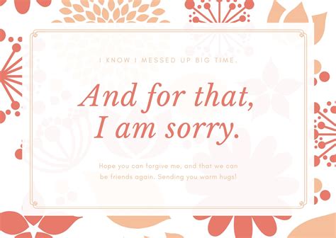 Free Printable Customizable Apology Card Templates Canva