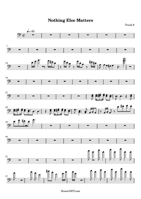 Nothing else matters bass solo bass tab by stuart clayton with free online tab player. Nothing Else Matters Sheet Music - Nothing Else Matters ...