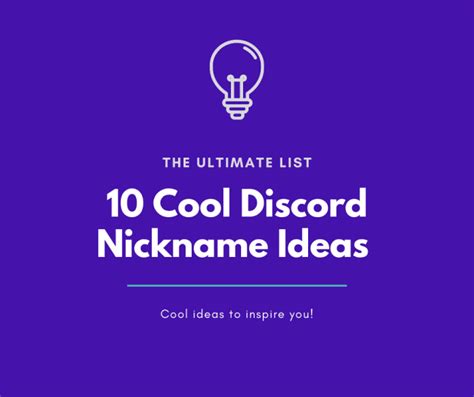 10 Cool Discord Nickname Ideas You Should Check Out The Ultimate List