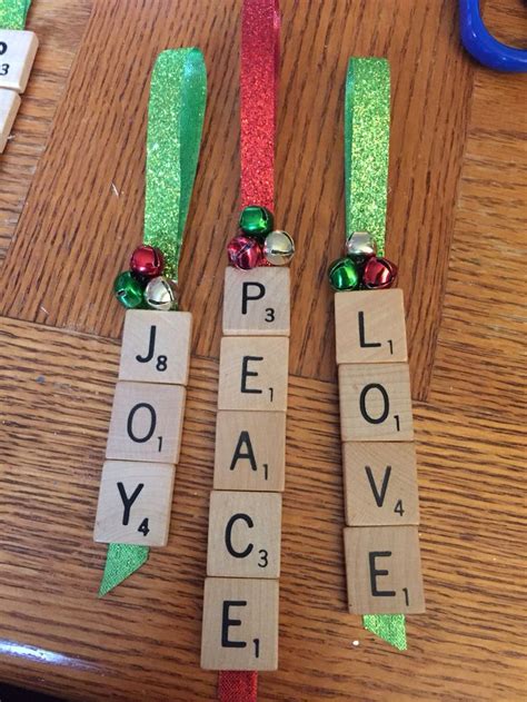 Homemade Scrabble Ornaments Christmas Crafts For Adults Christmas