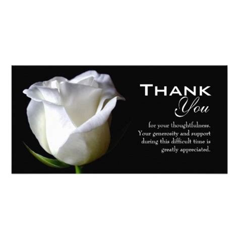 Sympathy Funeral Thank You Photo Card Photo Cards Funeral And Texts