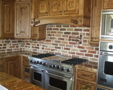 We offer a range of tile, wood, and carpeting, in addition to sanitaryware. Reclaimed Brick Backsplash | Houzz