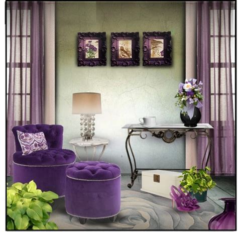 Armchairs upholstered in a donghia cotton are circa the 1950s, as is the floor lamp, and the vintage sofa was found on ebay. 127 best purple living room ideas images on Pinterest ...