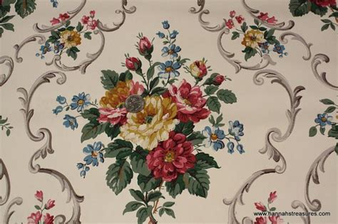 47 Vintage Cabbage Rose Wallpaper On Wallpapersafari