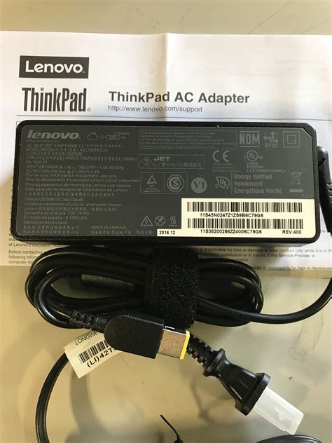 Lenovo 90w Ac Adapter 0b46994 Slim Tip 2 Prong Power Cord Packaged