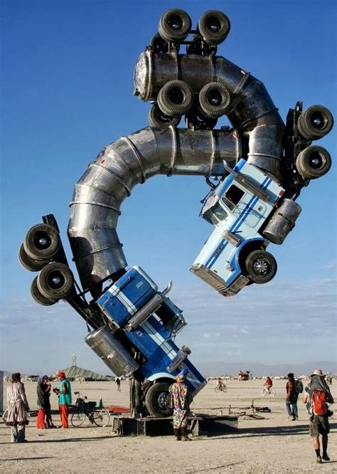 Semi Truck Art Installation Art Burning Man Art Cool Art