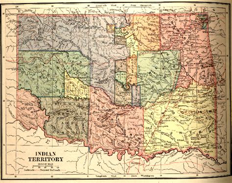 Indian Territory Map 1884 Oklahoma