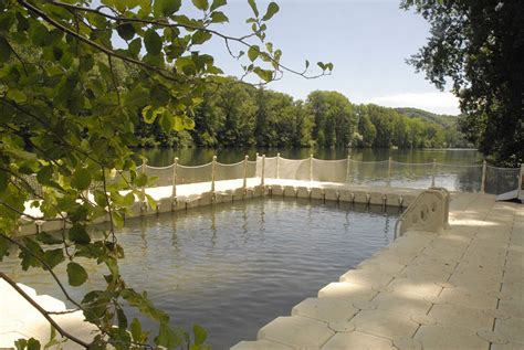 A Floating Swimming Pool On The River Tarn In Saint Juéry