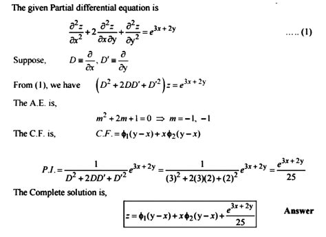 Solve The Linear Partial Differential Equation ∂2z ∂x22 ∂2z ∂x∂