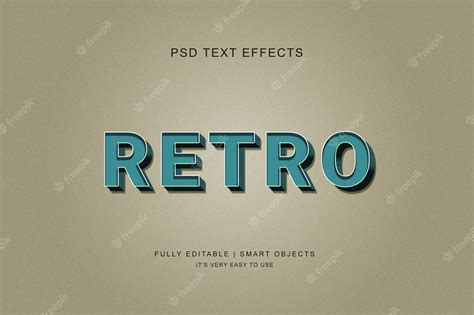 Premium Psd 3d Retro Text Effect Style