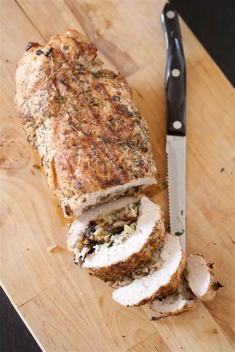 Get Your Grill On Grilled Turkey Breast With Mushroom And Wild Rice