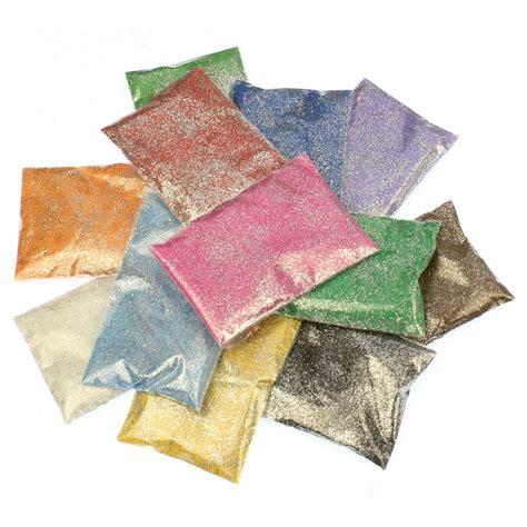 Cleverpatch Glitter Sand 20g Sachets Pack Of 12 Colours Glitter