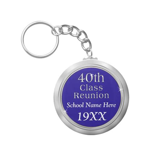 Personalized 40th Class Reunion Ts Your Colors Keychain Zazzle
