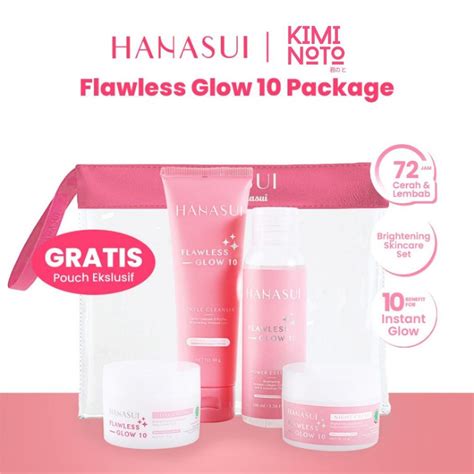Jual KIMINOTO Paket Rangkaian Hanasui Flawless Glow 10 Shopee Indonesia