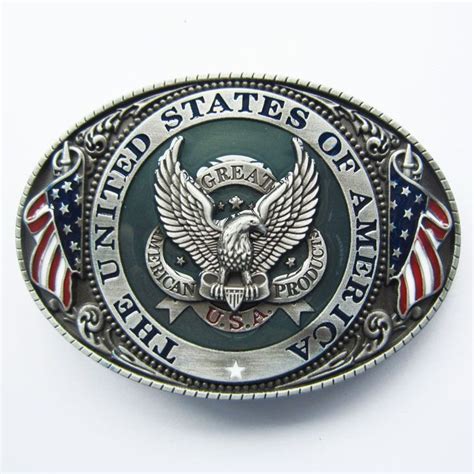 Details About Usa American Flag Eagle Metal Fashion Belt Buckle