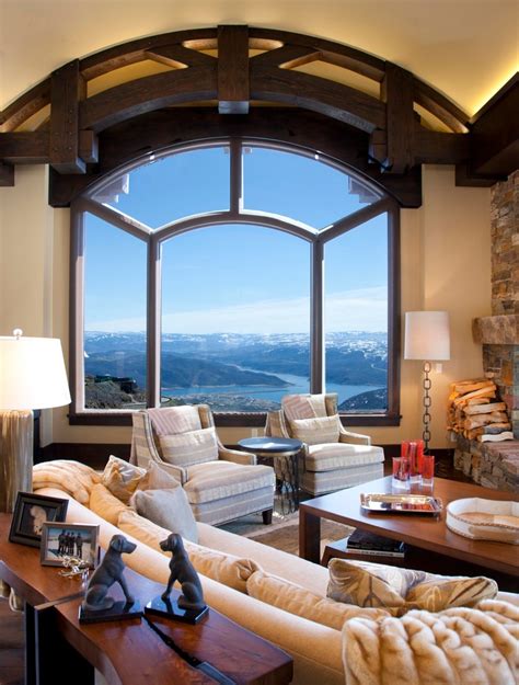 Mountains Rustic Living Room Salt Lake City By Paula Berg