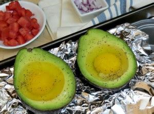 Baked Avocados With Egg And Bacon A Delicious High Protein Breakfast