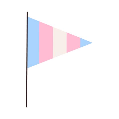 Trans Pride Flag On Flagpole Licensed Element