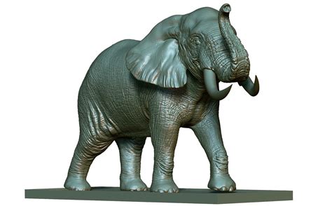Elefante Impresi N D Modelo D Obj Stl Ztl C D Fbx Free D
