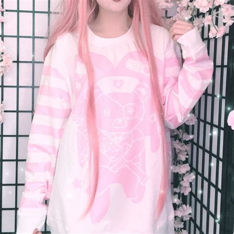 Menhera Kei Yami Kawaii Clothing Pastel Goth Sweatshirt Etsy