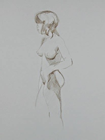 Figurative Artists International Female Nude Figure Study Original