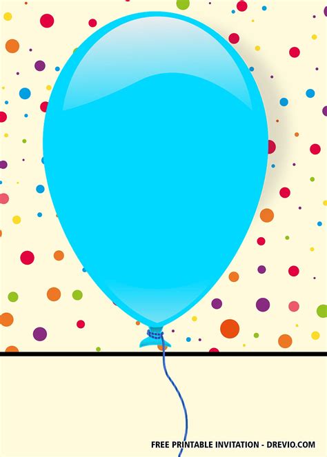Free Printable Balloon Colorful Invitation Templates Colorful