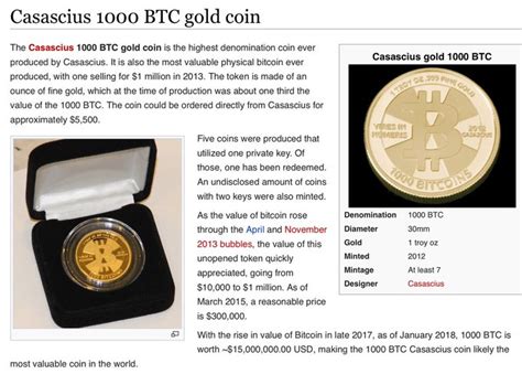 The price of bitcoin is volatile, ranging from under $10 in 2010. BEHOLD THE MOST EXPENSIVE 'BITCOIN' EVER PRODUCED ...