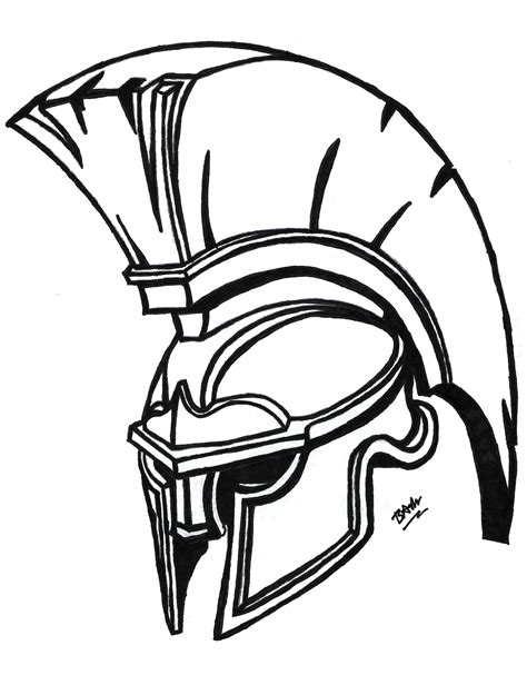 Spartan Helmet This Drawing Is Available For Purchase On 85 X 11
