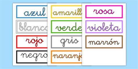 Tarjetas De Vocabulario De Los Colores Teacher Made