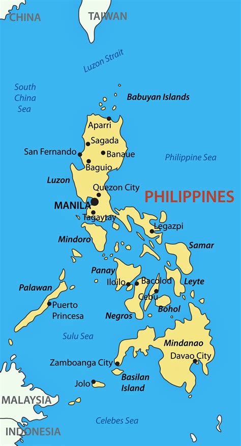 Philippines Carte Voyage Carte Plan