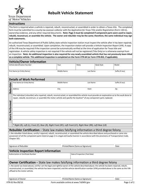 Vtr 61 Fill Out And Sign Printable Pdf Template Signnow