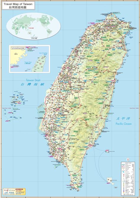 Taiwan Tourist Map Map Of Taiwan Tourist Attractions Eastern Asia