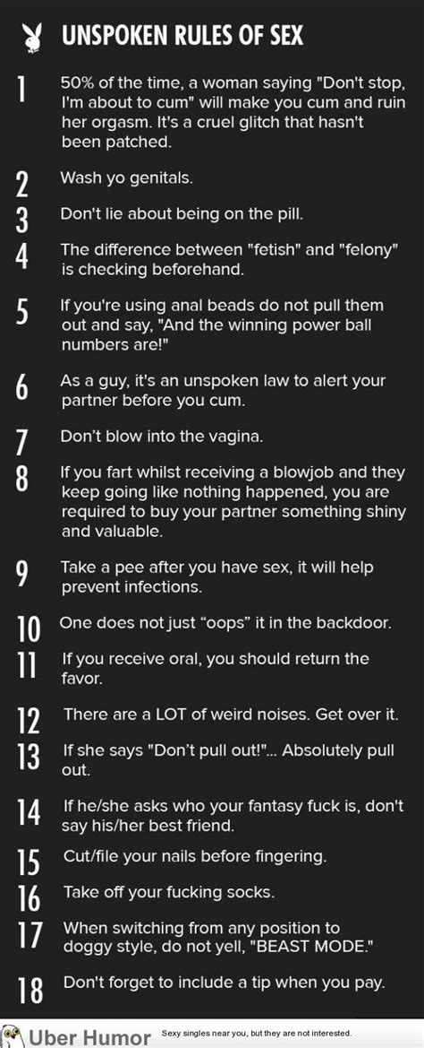 18 unspoken rules of sex funny pictures quotes pics photos images videos of really very