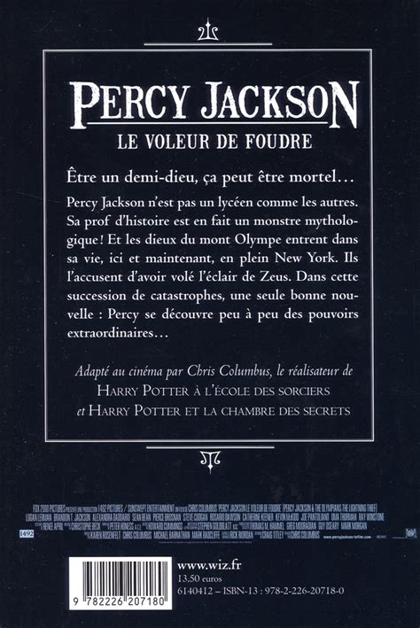 Livre Percy Jackson Tome 1 Le Voleur De Foudre Messageries Adp