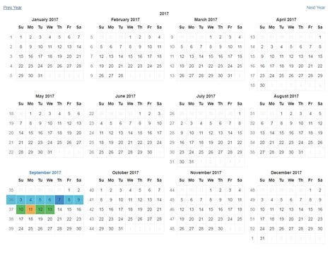 React Calendar Component With Yearly View