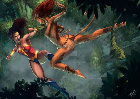 Wonder Woman Bearhugs Catwoman Superhero Catfights Female Wrestling