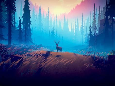 Mikael Gustafsson Dribbble Digital Illustration Landscape Art