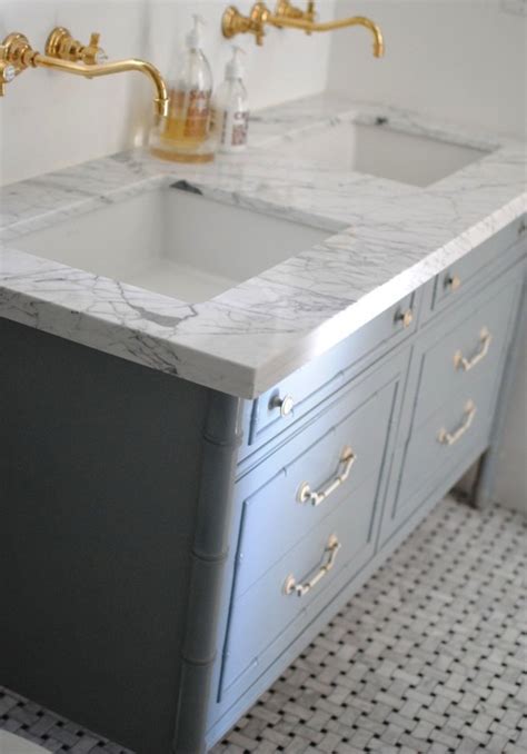 Gold tiles bring a brilliant opulence to your bathroom or wet room. Bamboo Bathroom Vanity - Transitional - bathroom - Grace ...