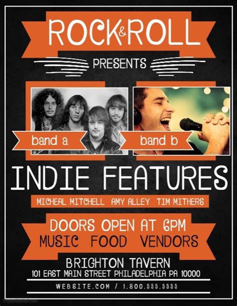 Free 23 Modern Band Flyer Templates In Ms Word Apple Pages Psd