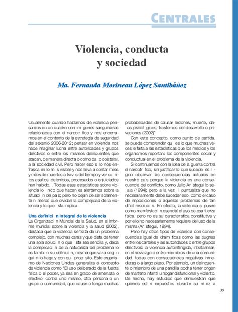 (PDF) Violencia, conducta y sociedad | María Fernanda ...