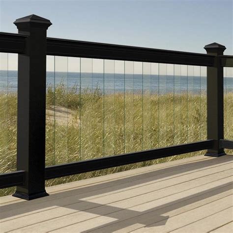 Deckorators 8 Ft X 2 In X 3 Ft Black Aluminum Deck Rail Assembly