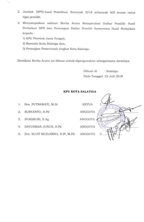 Berita Acara Rapat Pleno - Gue Viral