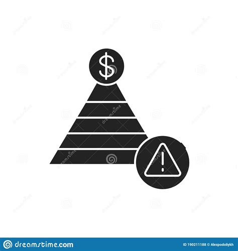 Financial Pyramid Black Glyph Icon A Business Model That Recruits