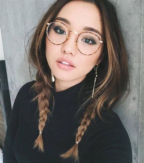 Asian Korean Makeup Jenn Im Clothesencounter Glasses Makeup Hair Makeup Glasses Fashion