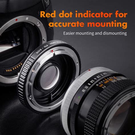 m13131 canon fd lenses to canon eos ef lens mount adapter with optic glass kandf concept